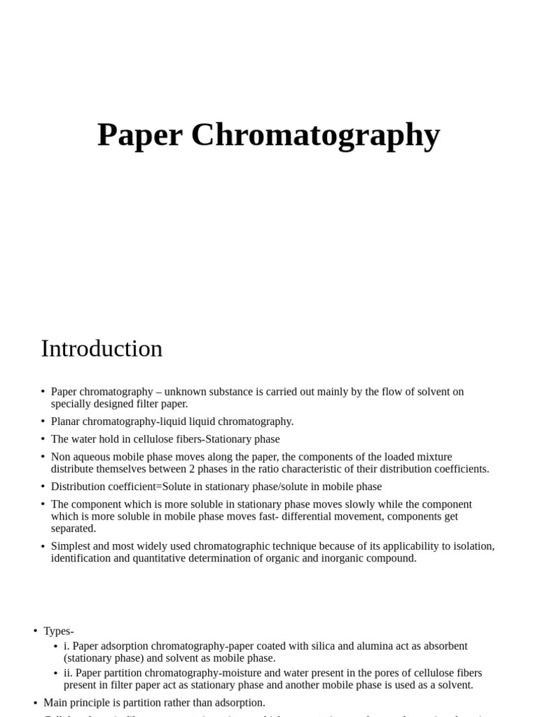 Circular Paper Chromatography Overview | PDF | Chromatography ...