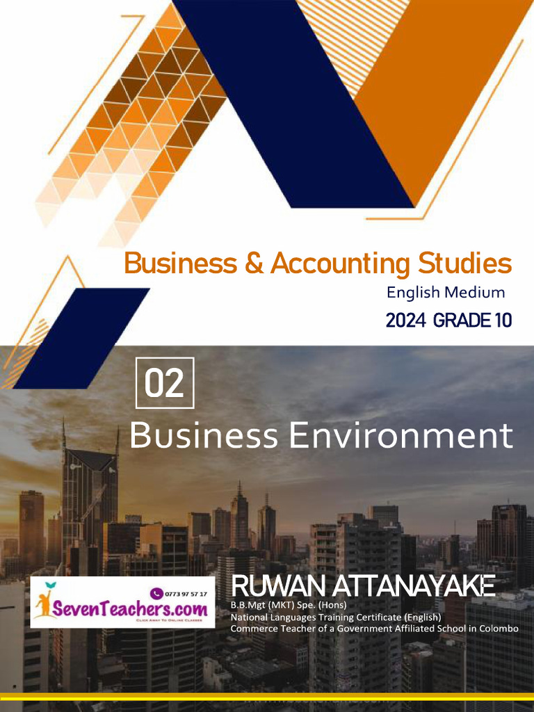 2 - Business Environment-2024 G 10 | PDF
