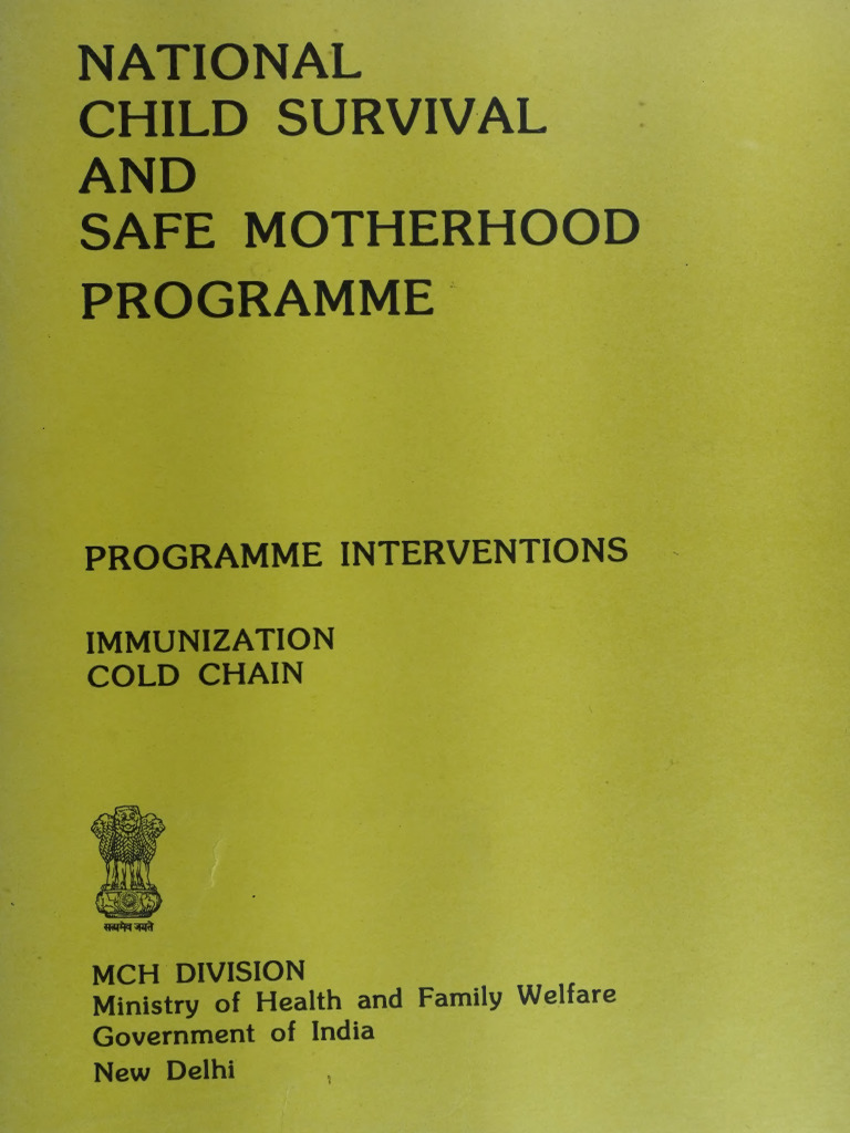 CSSM Cold Chain National Child Survival and Safe Motherhood 1994 | PDF ...