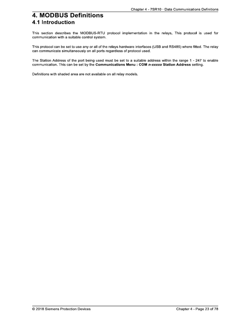 Modbus Register Address Siemens Argus | PDF