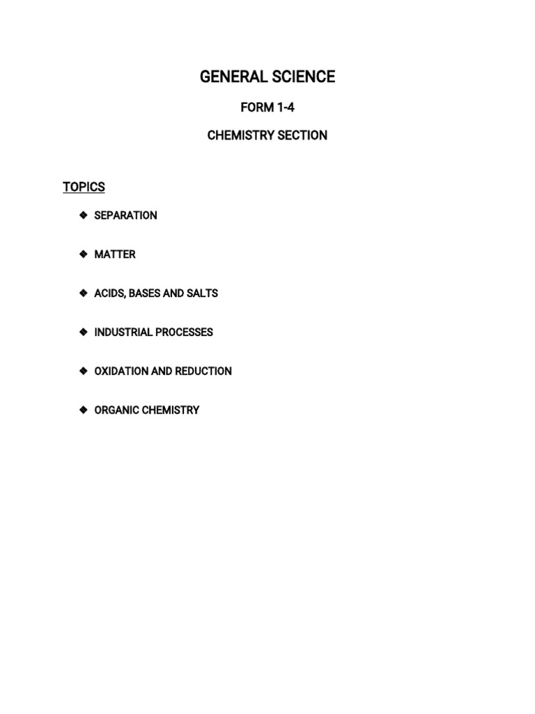 Chemistry Basics: Matter & Separation Methods | PDF | Atomic Nucleus ...