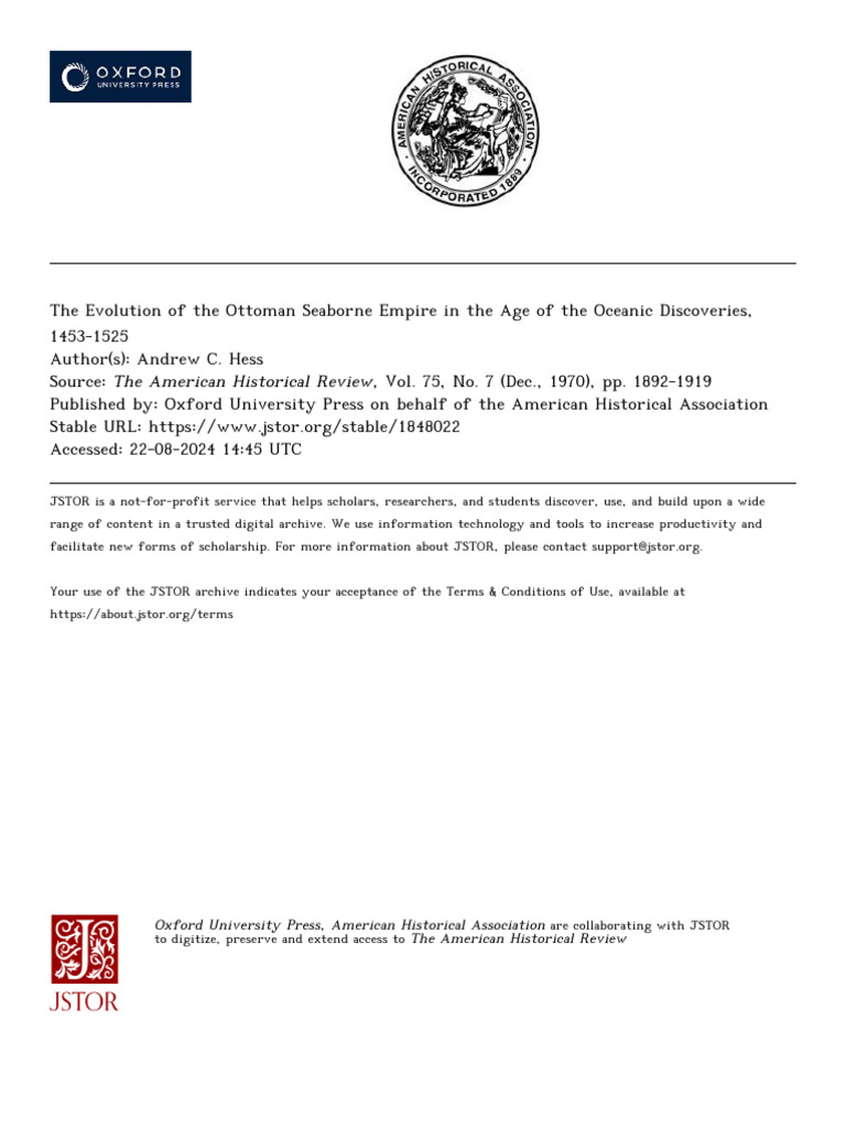 Ottoman Empire's Naval Expansion, 1453-1525 | PDF | Ottoman Empire ...