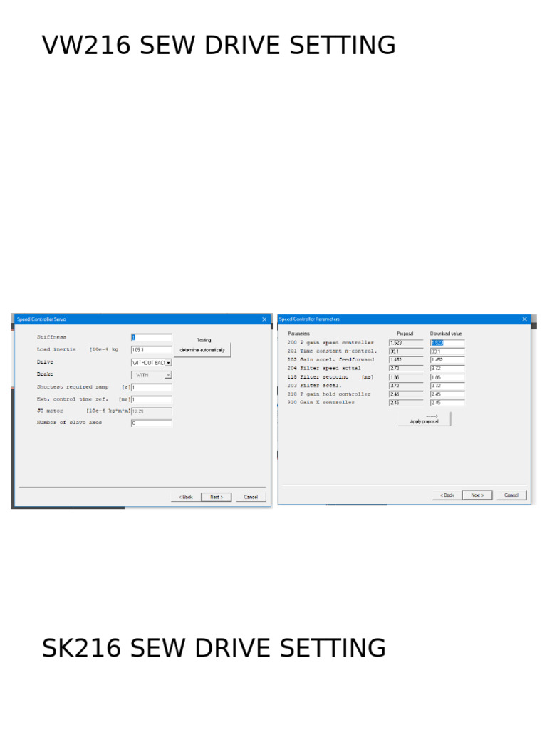 SEW Drive Setting | PDF