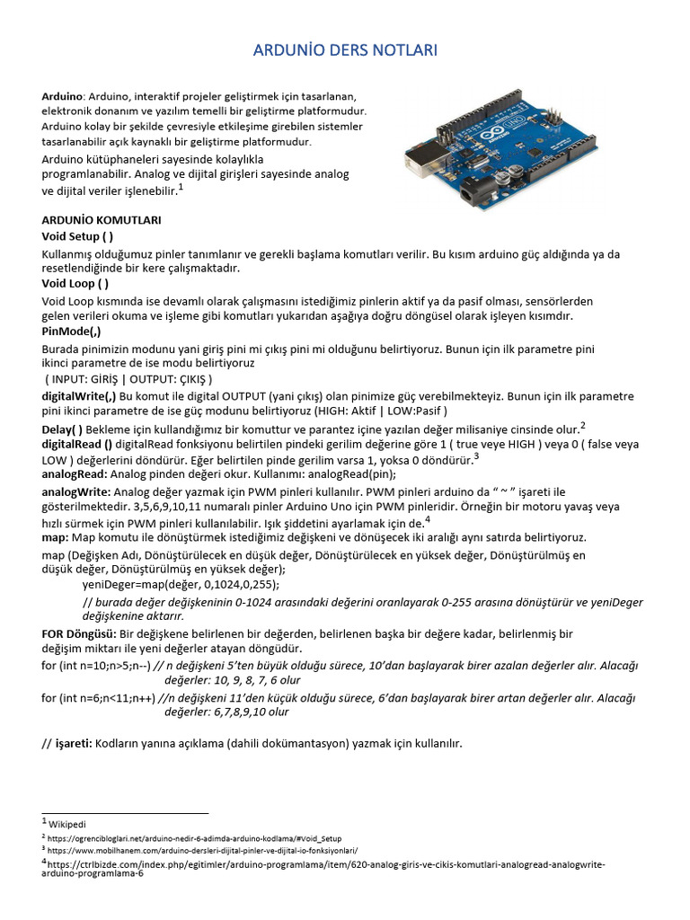 Ardunio Ders Notlari | PDF