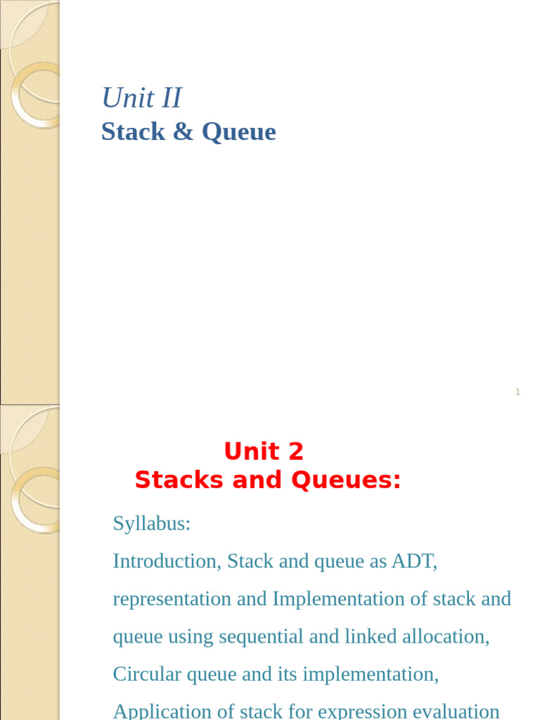 Chap 02- Stacks and Queues [Autosaved] | PDF | Queue (Abstract Data ...