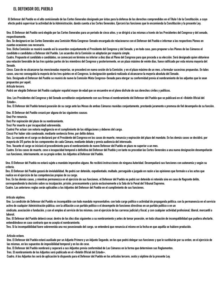 Defensor Del Pueblo | PDF | Comisión Europea | Gobierno