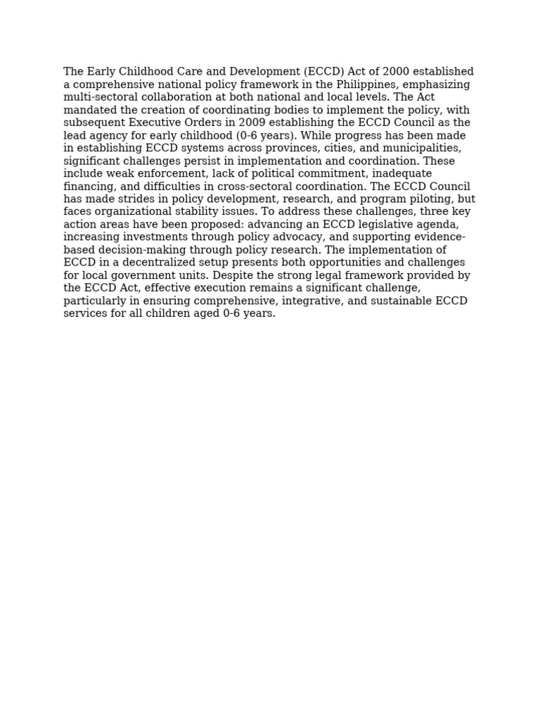 Eccd Summary | PDF