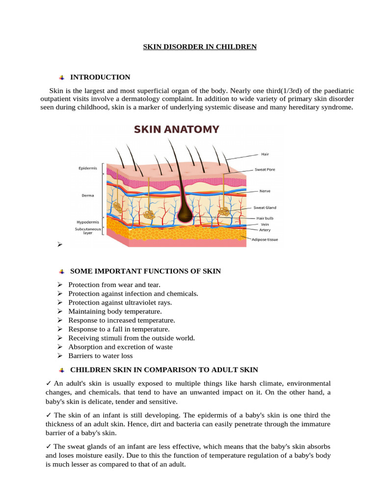 Skin Disorders in Children: Overview & Types | PDF | Measles | Candidiasis
