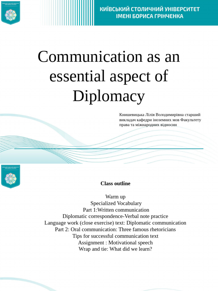 Essential Communication in Diplomacy | PDF | Diplomatic Correspondence ...
