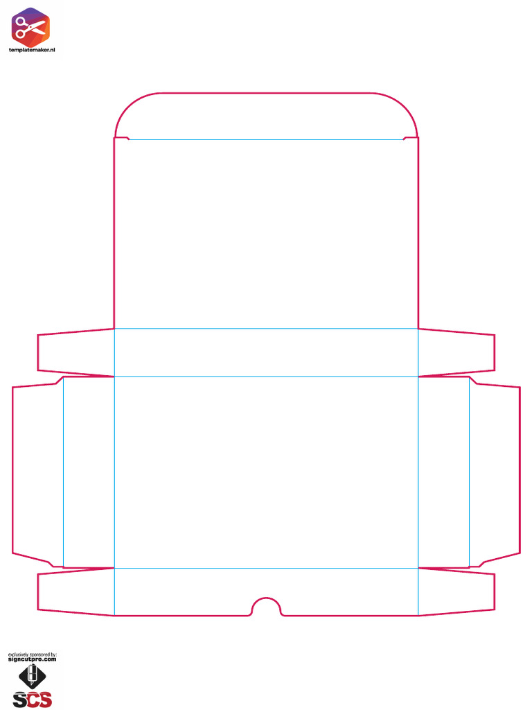 Shallow Box Template 12x8x2 cm | PDF