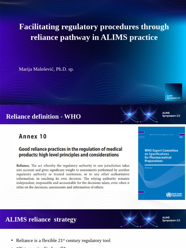 ALIMS Reliance Pathway Overview | PDF | World Health Organization