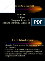 Unix System Kernel: Instructor: S. Kiptoo Computer Science & IT Kimathi University College of Technology