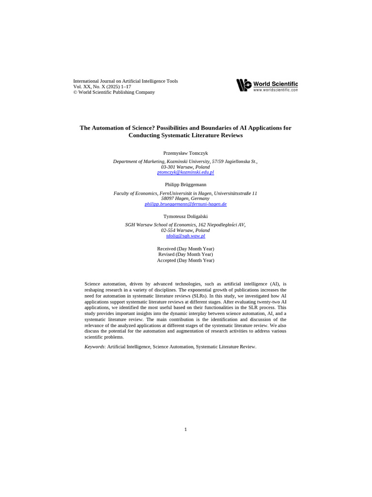 AI in Systematic Literature Reviews | PDF | Artificial Intelligence ...