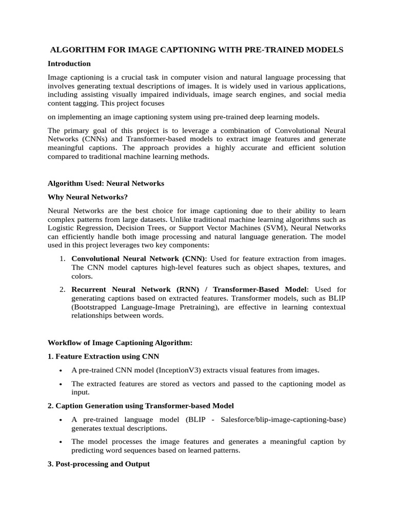 Image Captioning with CNNs and Transformers | PDF | Machine Learning ...