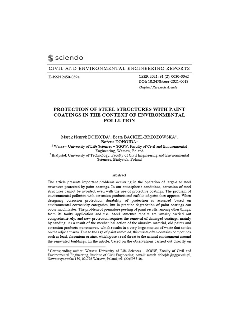 Protection of Steel Structures With | PDF | Corrosion | Electrochemistry