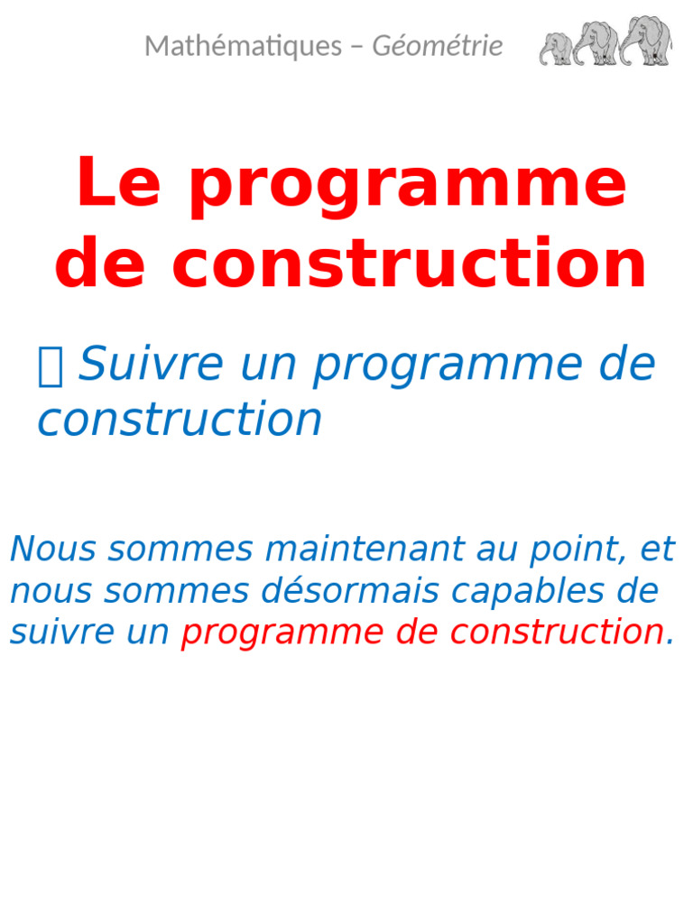 Programme de construction en géométrie | PDF | Géométrie | Géométrie