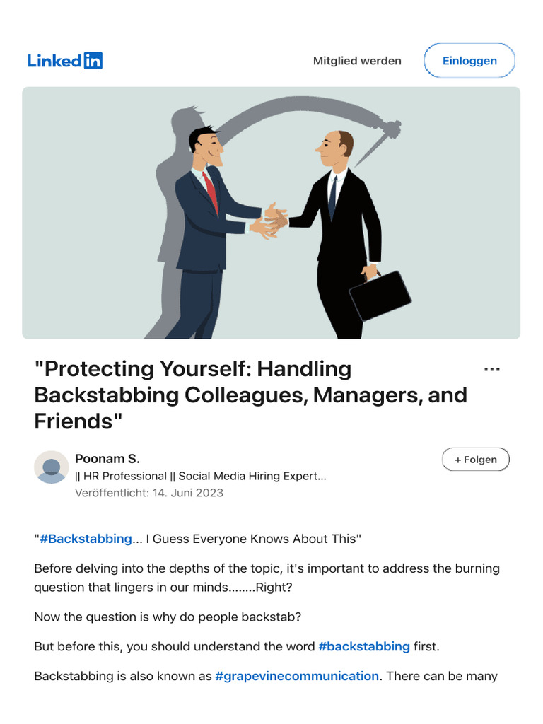 Understanding Backstabbing Motivations | PDF | Human Resources | Motivation