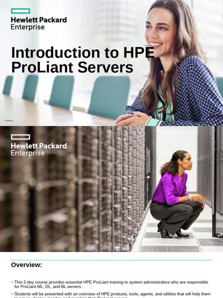 HPE ProLiant Servers Overview and Training | PDF | Information ...