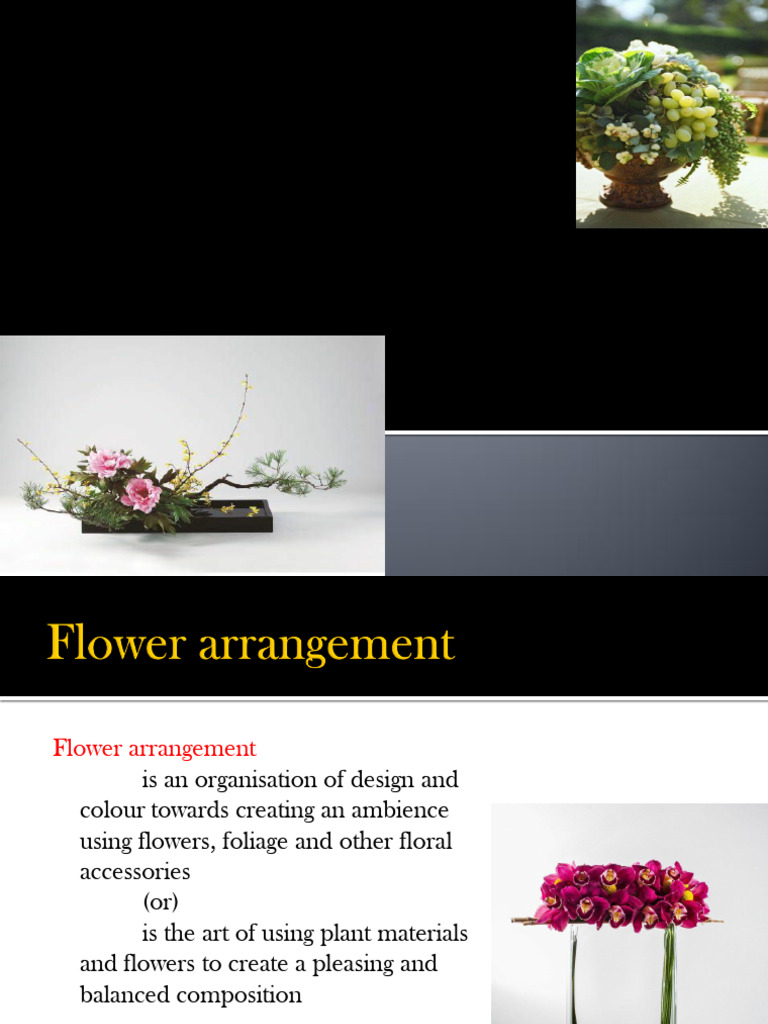 Flower Arrangement Techniques Overview | PDF | Ikebana