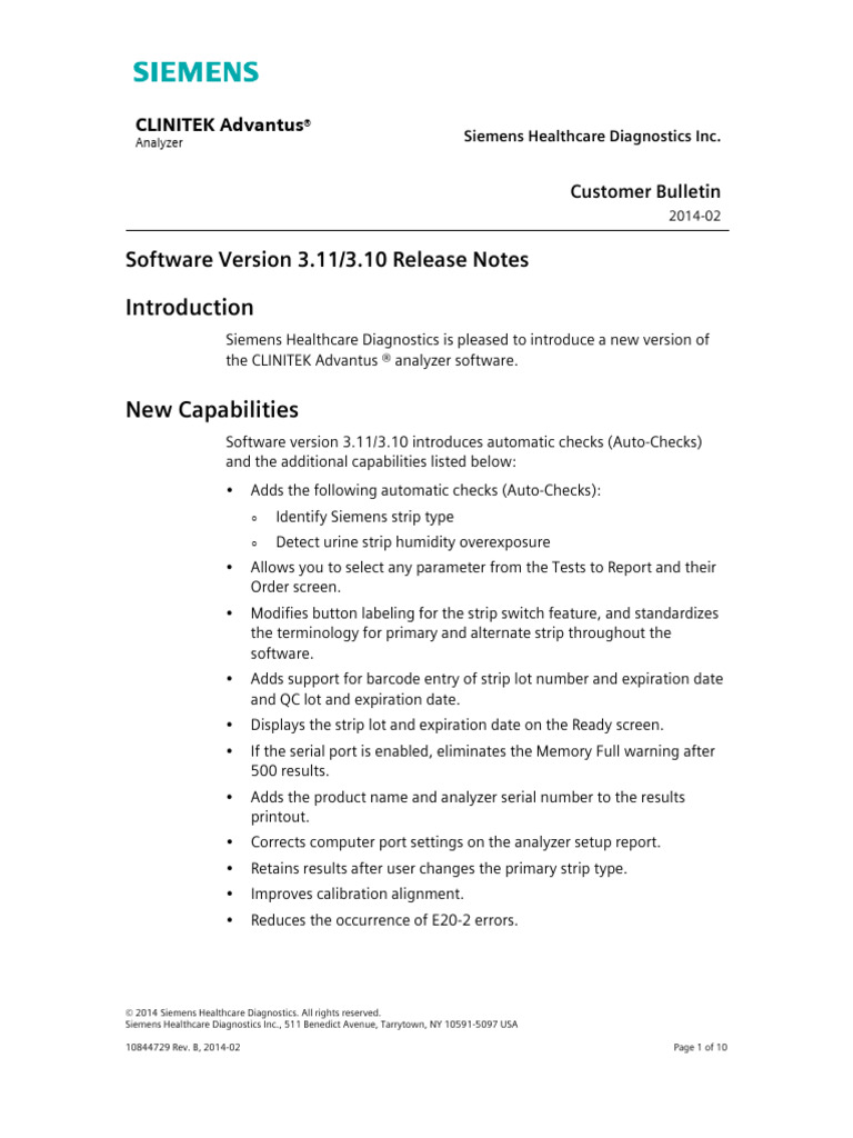 CLINITEK Advantus Software Update 3.11 | PDF | Computer Keyboard | Barcode
