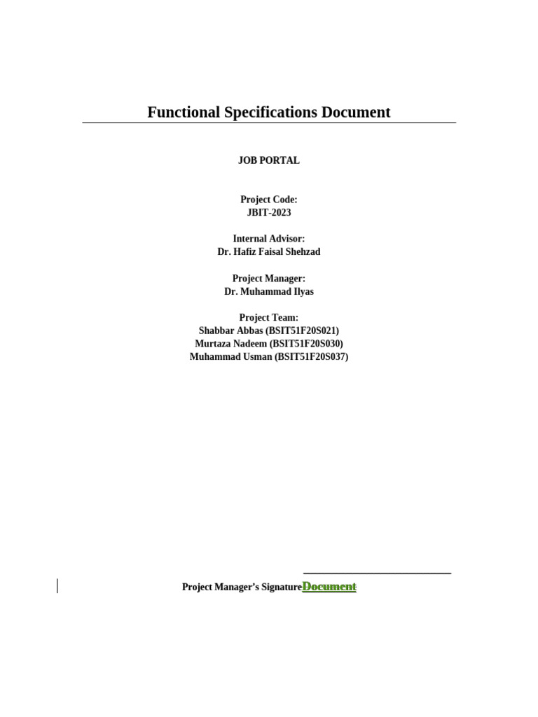 Job Portal Functional Specifications Document | PDF | World Wide Web ...