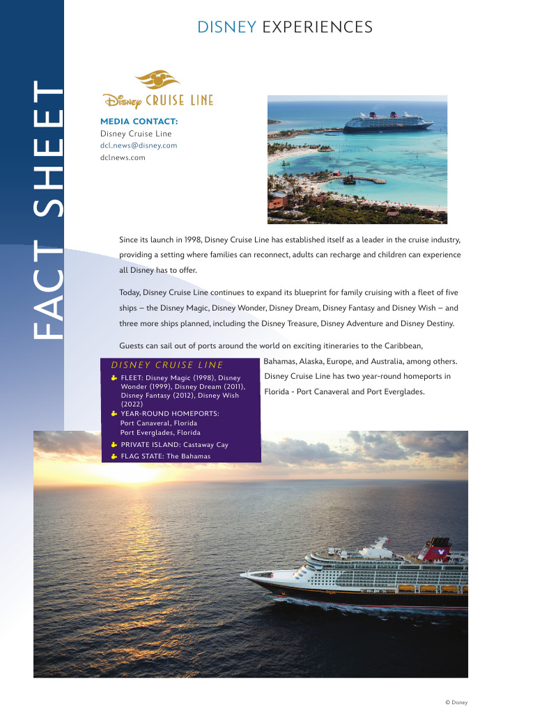 Disney Cruise Line Overview and Facts | PDF