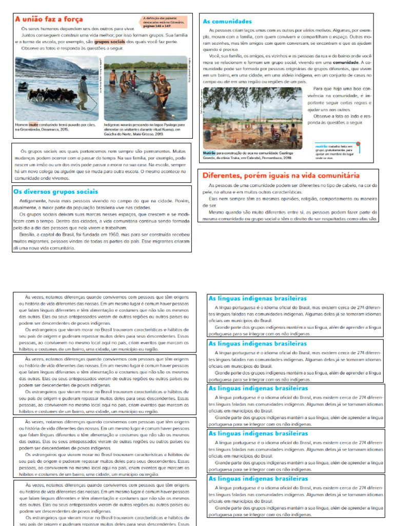 Os Diversos Grupos Sociais - História | PDF