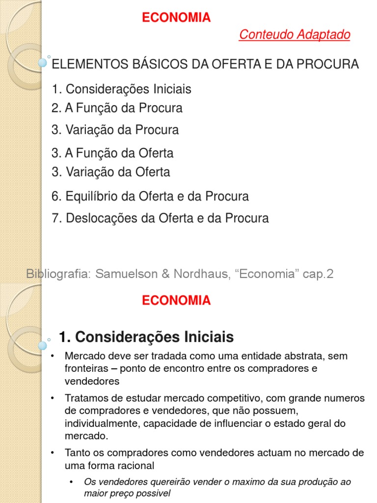 Funções de Oferta e Procura na Economia | PDF | Demanda | Oferta e procura