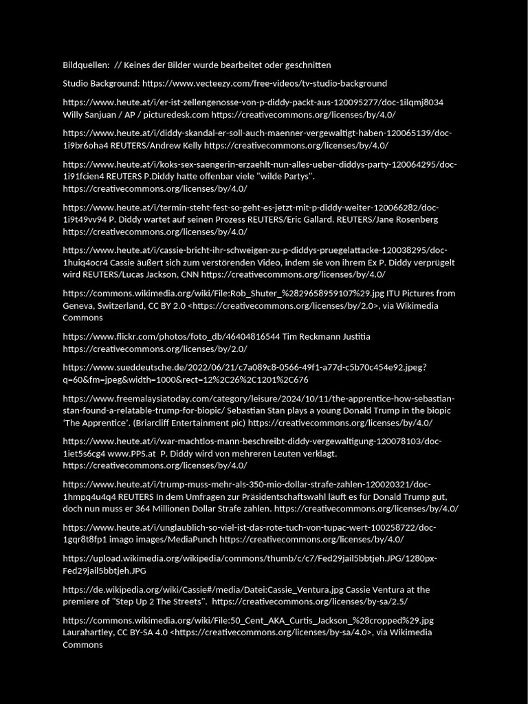 Quellen Diddy Trump Begnadigung | PDF