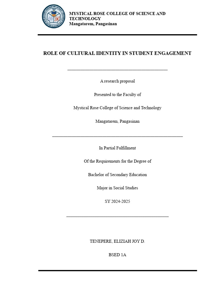 Role of Cultural Identity in Student Engagement | PDF | Identity ...
