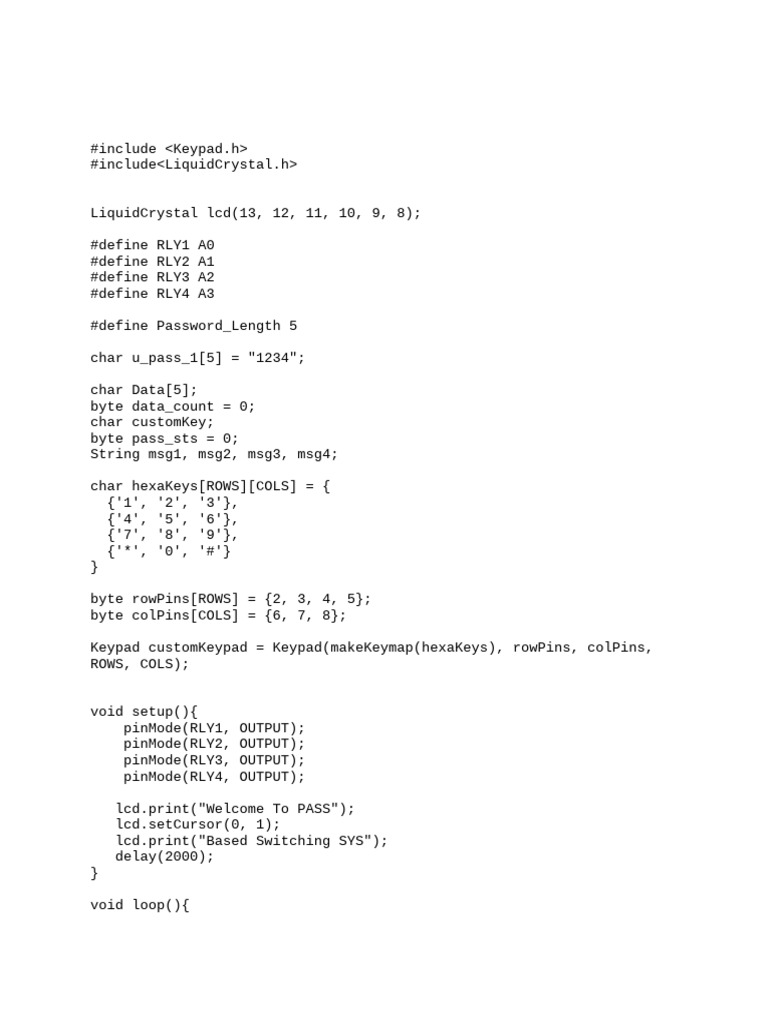 Pass Based Device Con - MCU | PDF | Computing | Computer Programming
