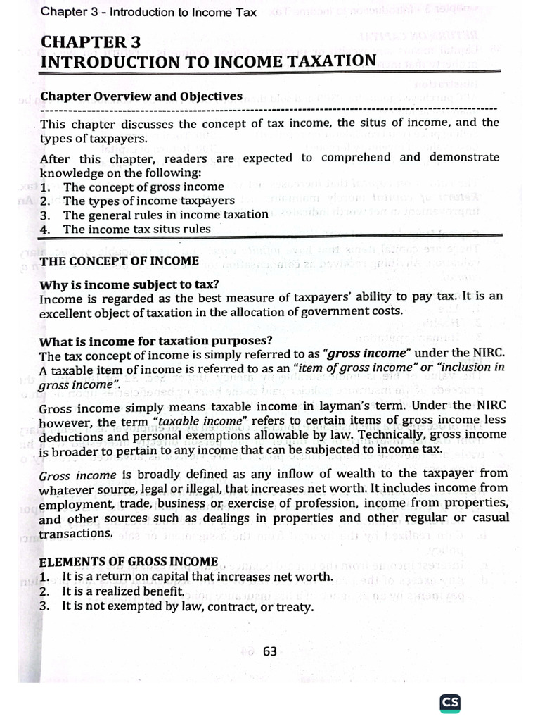 Chapter 3 Introduction To Income Tax Pdf