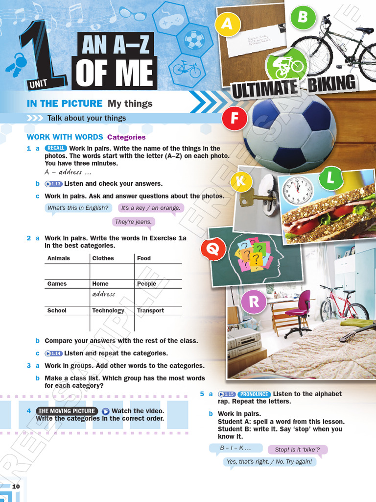 Bey A1P SB Unit 1 | PDF | Adjective | Plural