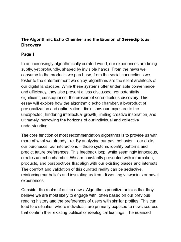 Algorithmic Echo Chamber Effects | PDF