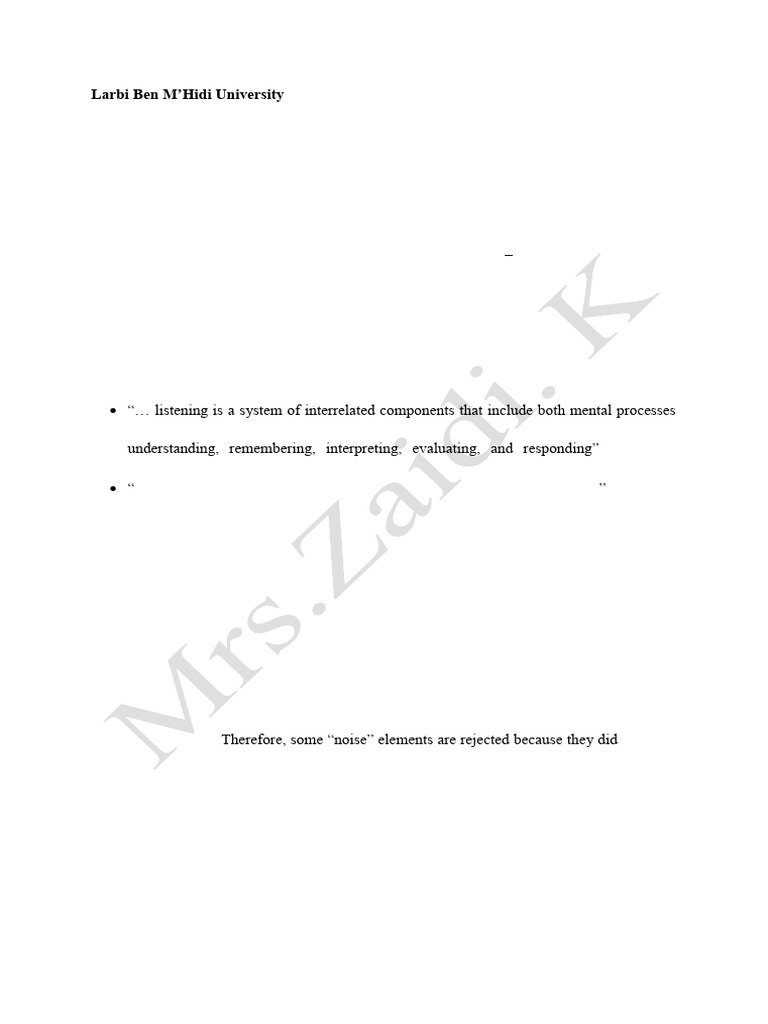 Teaching Effective Listening Skills | PDF | Reading Comprehension ...