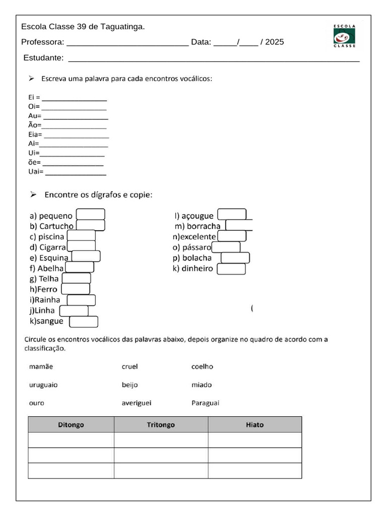 Atividade de Cópia Português 24-02 | PDF