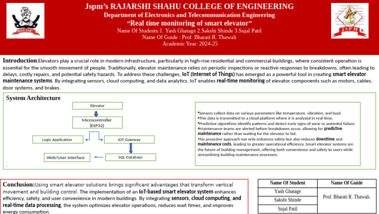 IoT-Based Smart Elevator Monitoring | PDF | Internet Of Things | Elevator