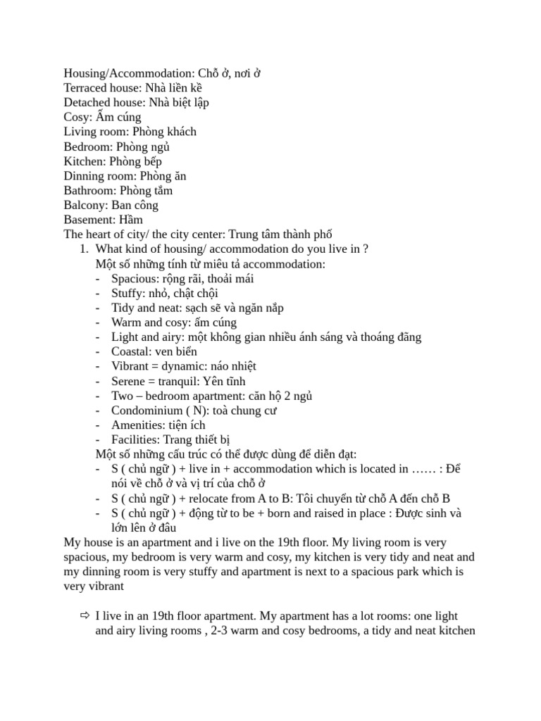 Note Speaking (M Quyên) | PDF