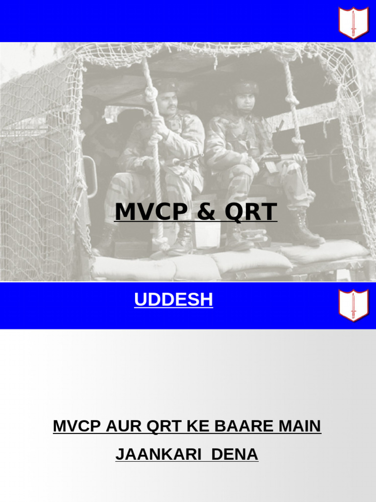 MVCP and QRT Operations Overview | PDF