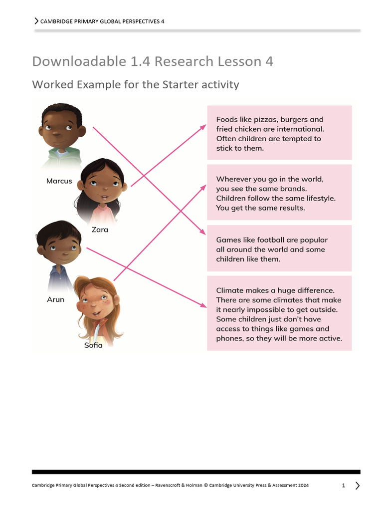 Cambridge Primary Global Perspectives 4 | PDF