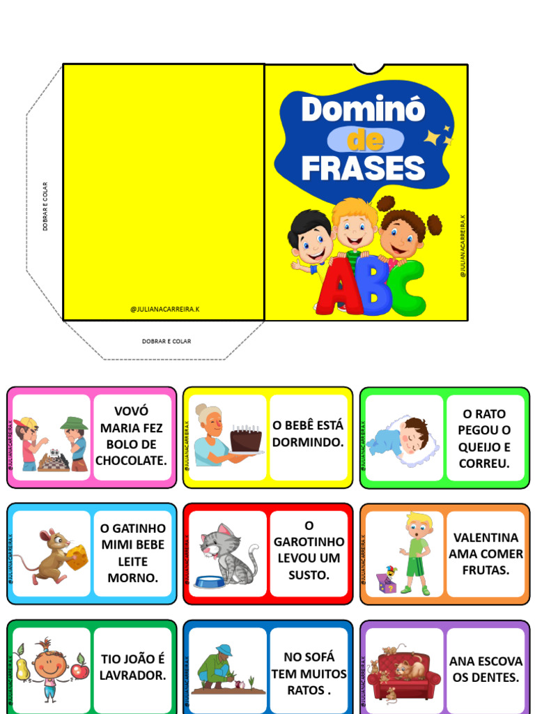 Dominó de Frases para Imprimir | PDF