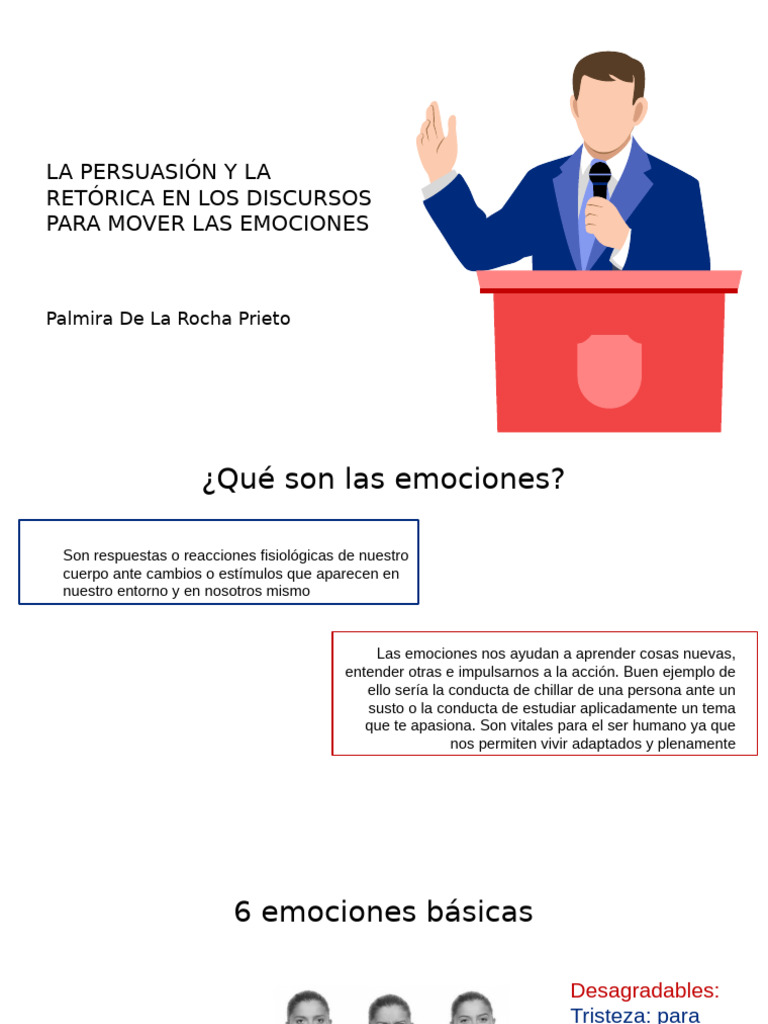 Persuasión y emociones en discursos | PDF | Las emociones | Persuasión
