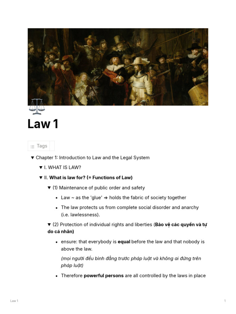 Law-1 Notes | PDF