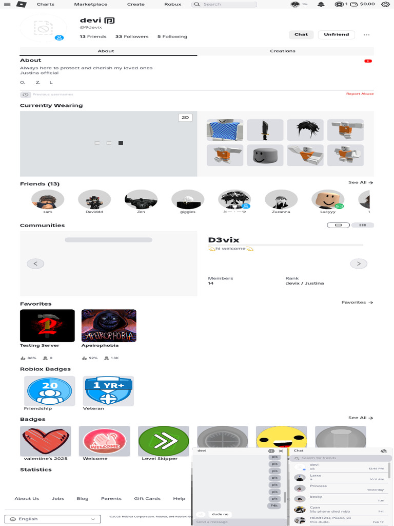 Roblox User Profile Overview | PDF