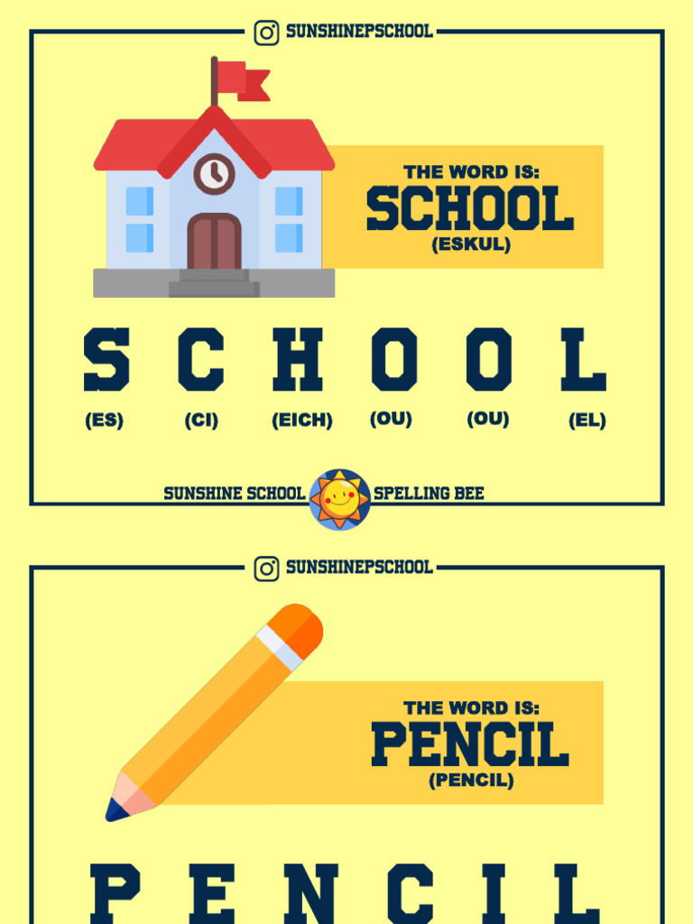 Spelling Bee Study Aid Pdf