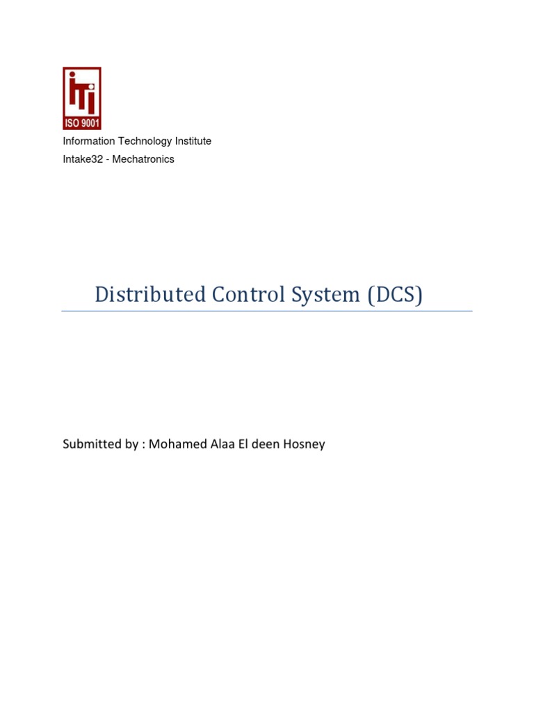 Distributed Control System (DCS) : Information Technology Institute ...