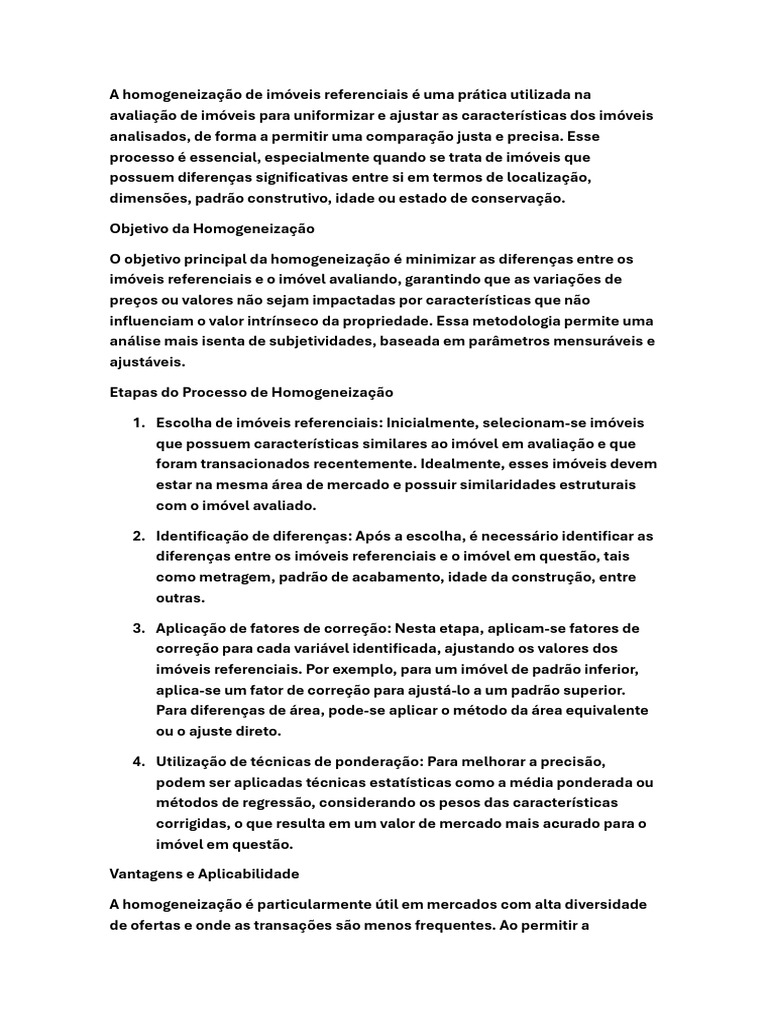 Etapas Do Processo de Homogeneização | PDF | Mercado (economia)