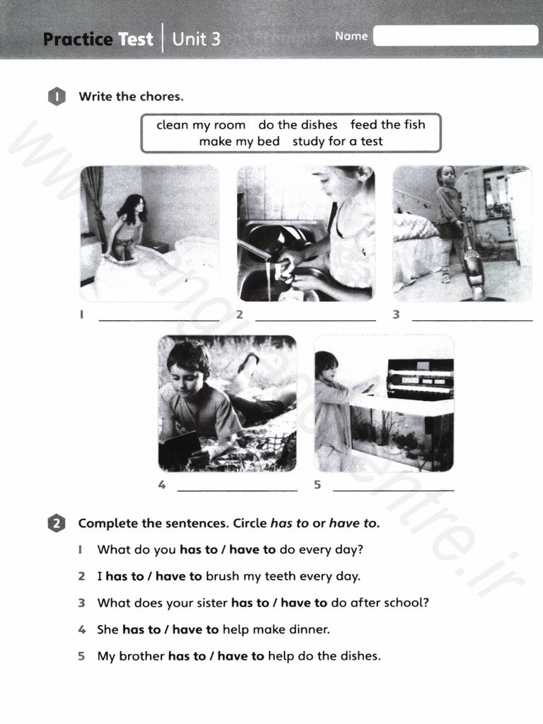 Big English 3 Test Unit 3 (WWW - Languagecentre.ir) | PDF