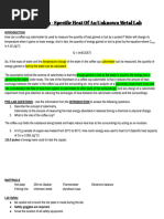 Identifying Unknown Metal via Specific Heat | PDF | Heat | Mole (Unit)