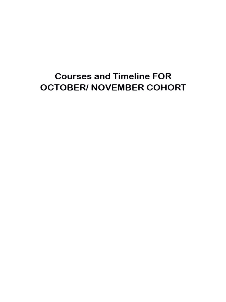 Revslon Course Timeline Overview | PDF | Software | Internet